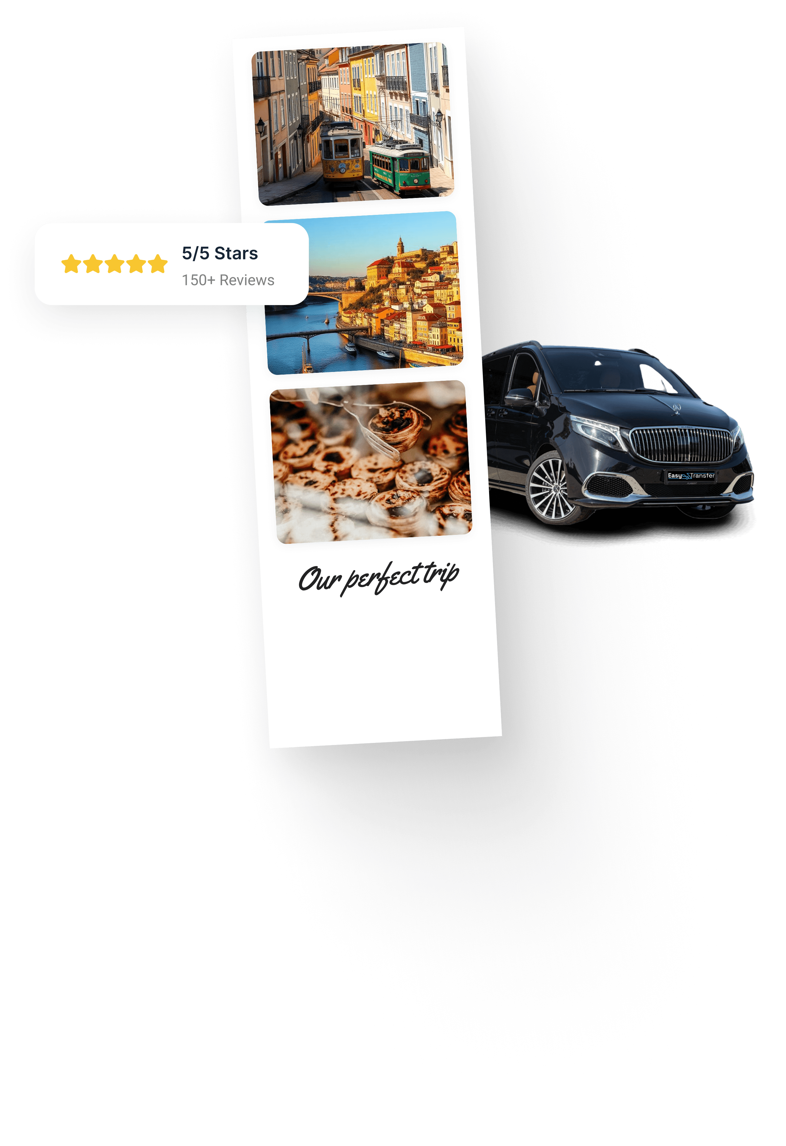 A nossa viagem perfeita - galeria de fotos com veículo premium