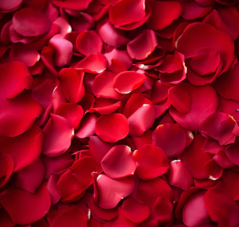 Natural rose petals